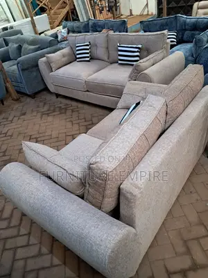 5-Seater 3+2 Beige Sofa Set With Tufted Back