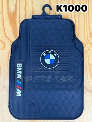 BMW Rubber Floor Mats With Prominent Logo 5pc Set