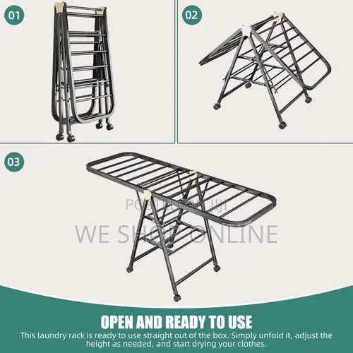 Movable Foldable/Portable Laundry Drying Rack
