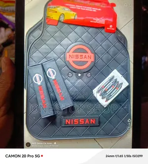 Nissan or Audi Car Models Branded Mats With Safety Belt Pad+Edge Guard