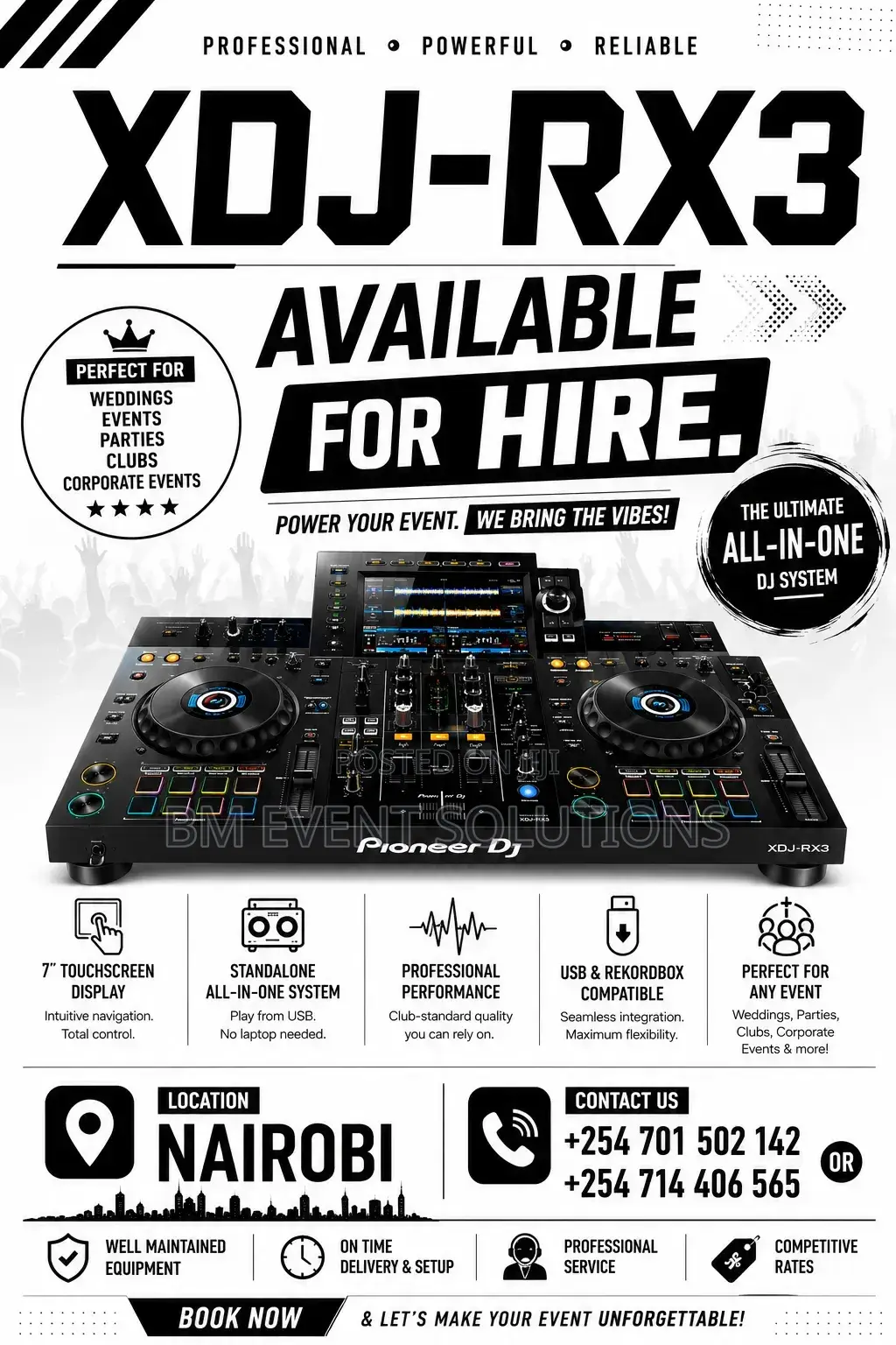 Xdj-rx3 For Hire