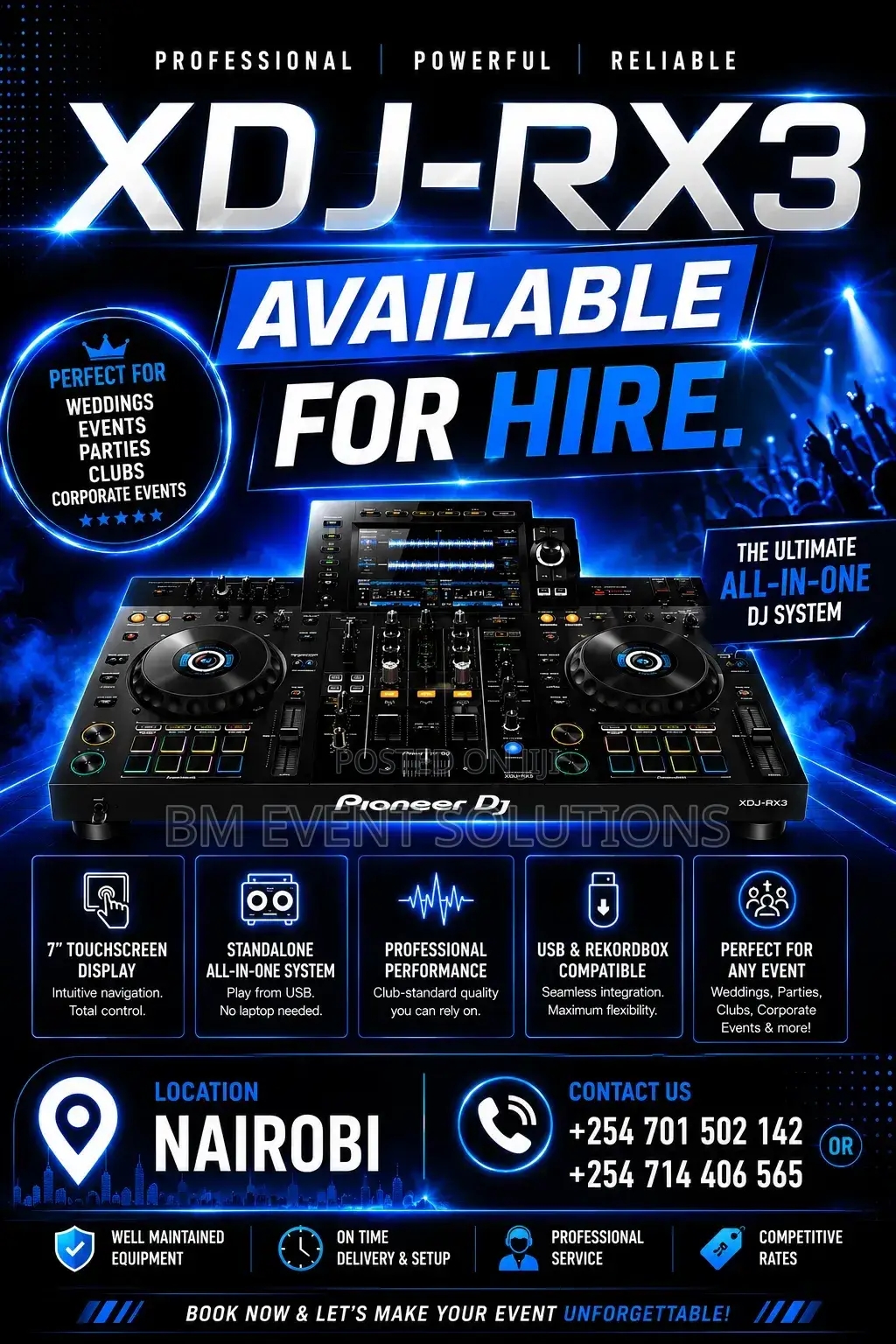 Xdj-rx3 For Hire