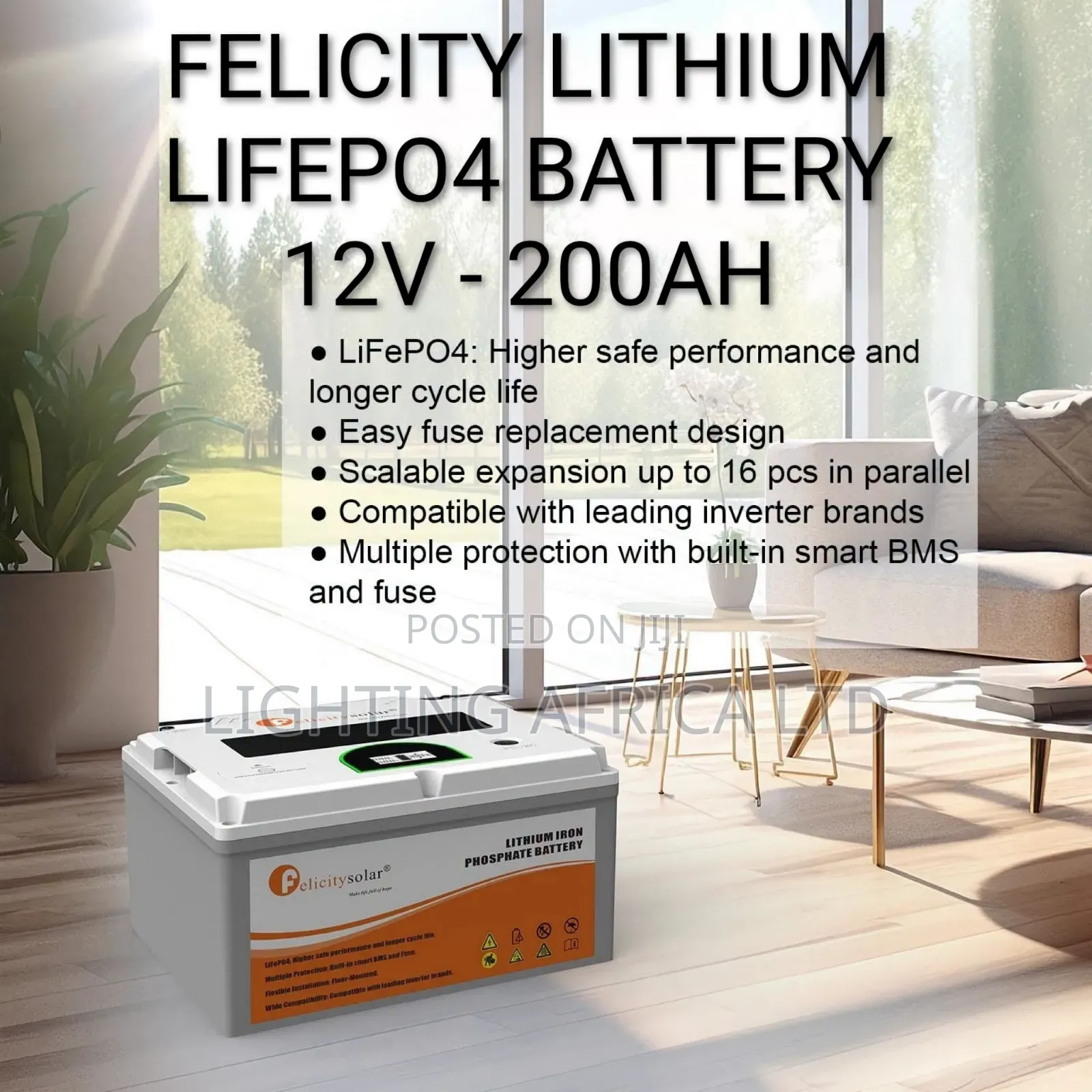 Felicity 12v - 200ah Solar Battery Lifepo4