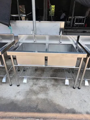 Maine Stainless Restaurant Washing Sink Doubles Bowl