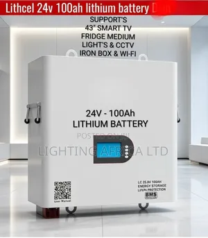 Lithium Battery 24v - 100ah Lifepo4 BMS for Fridge, 43" Tv, Wi-Fi