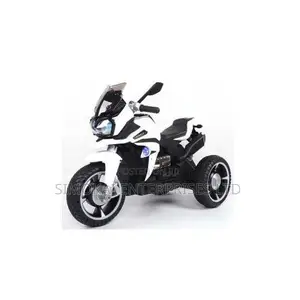 Children Ride on Toy Electric Motor Tricycle, White