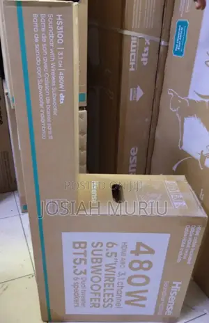 Hisense Hs3100 480w Dobly Audio 3.1 Channel Sound Bar