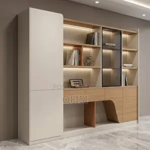 Office Cabinet; Modern Office Wall Storage Unit With Light