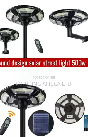 500 Watts Round Design Solar Street Light With Remote Light Sensor