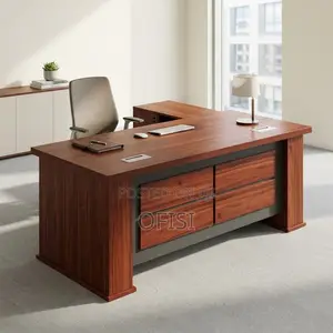 Office Desk; 180cm Brown Executive Office Desk