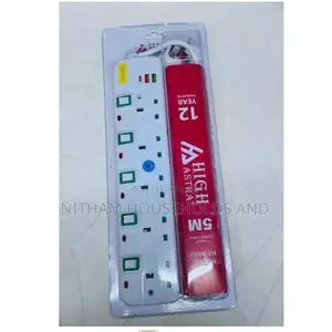 High Astra 5way 5mtrs 2usb Ports 1type C Port and a Surge Protector