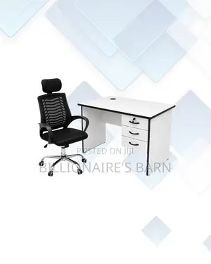 Compact 1m Desk and Headrest Mesh Chair for Focused Work