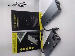 8 in 1 Multiport Type C to Usb-C Hdmi Vga Card Reader Rj45 Lan Ada