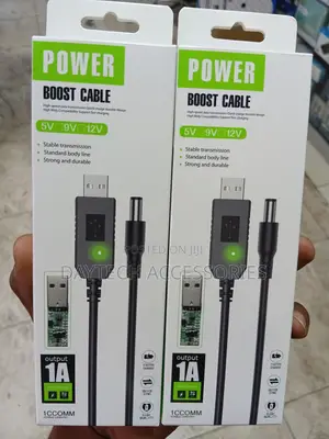 Power Boost Cable – Usb to Dc Converter 5v to 9v/12v Output.