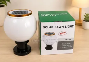 Solar Garden Lamp Led Ball Lawn Light Featuring a White Globe Lamp