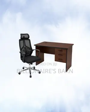 Compact 1m Desk - High-Back Ergonomic Mesh Chair for Desk Productivity