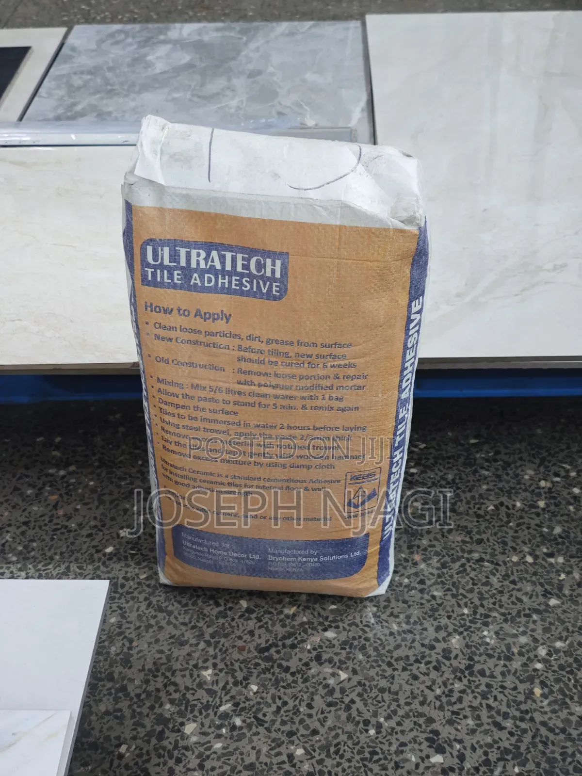 Ultratech Tile Adhesive.
