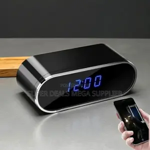 Baby Monitor Wifi Alarm Table Clock Hidden Spy Camera