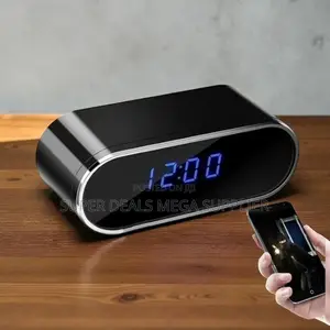 Audio Video Recorder Wifi Alarm Table Clock Hidden Spy Camera