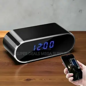 Home Security Wifi Alarm Table Clock Hidden Spy Camera