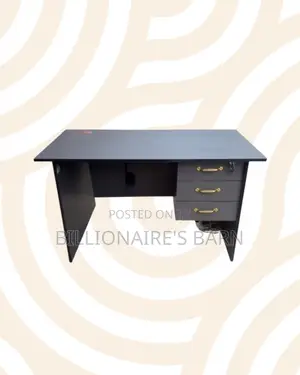 Compact 1.2m Wooden Desk With Drawers for Compact Remote Work Setups