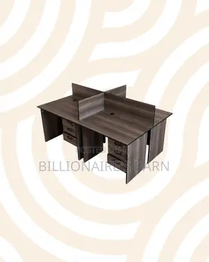 Practical 1m 4-Partition Wooden Bullpen Desk for Daily Study Sessions
