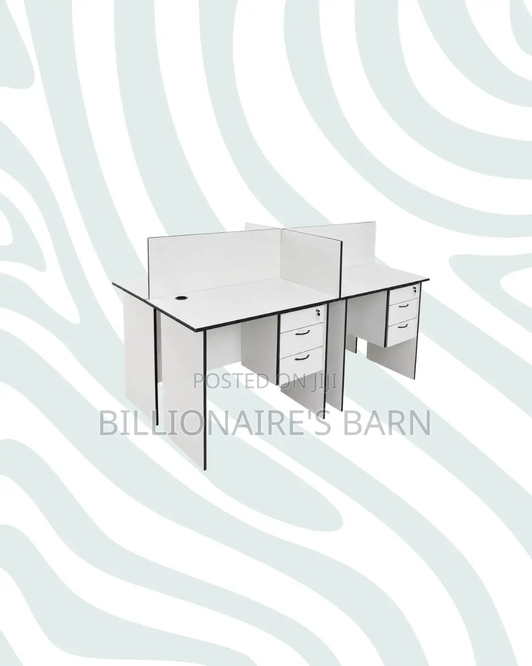 Practical 1.2m 4-Partition Wooden Bullpen Desk for Shared Office Work