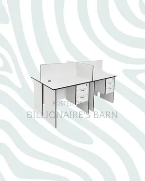 Practical 1.2m 4-Partition Wooden Bullpen Desk for Shared Office Work