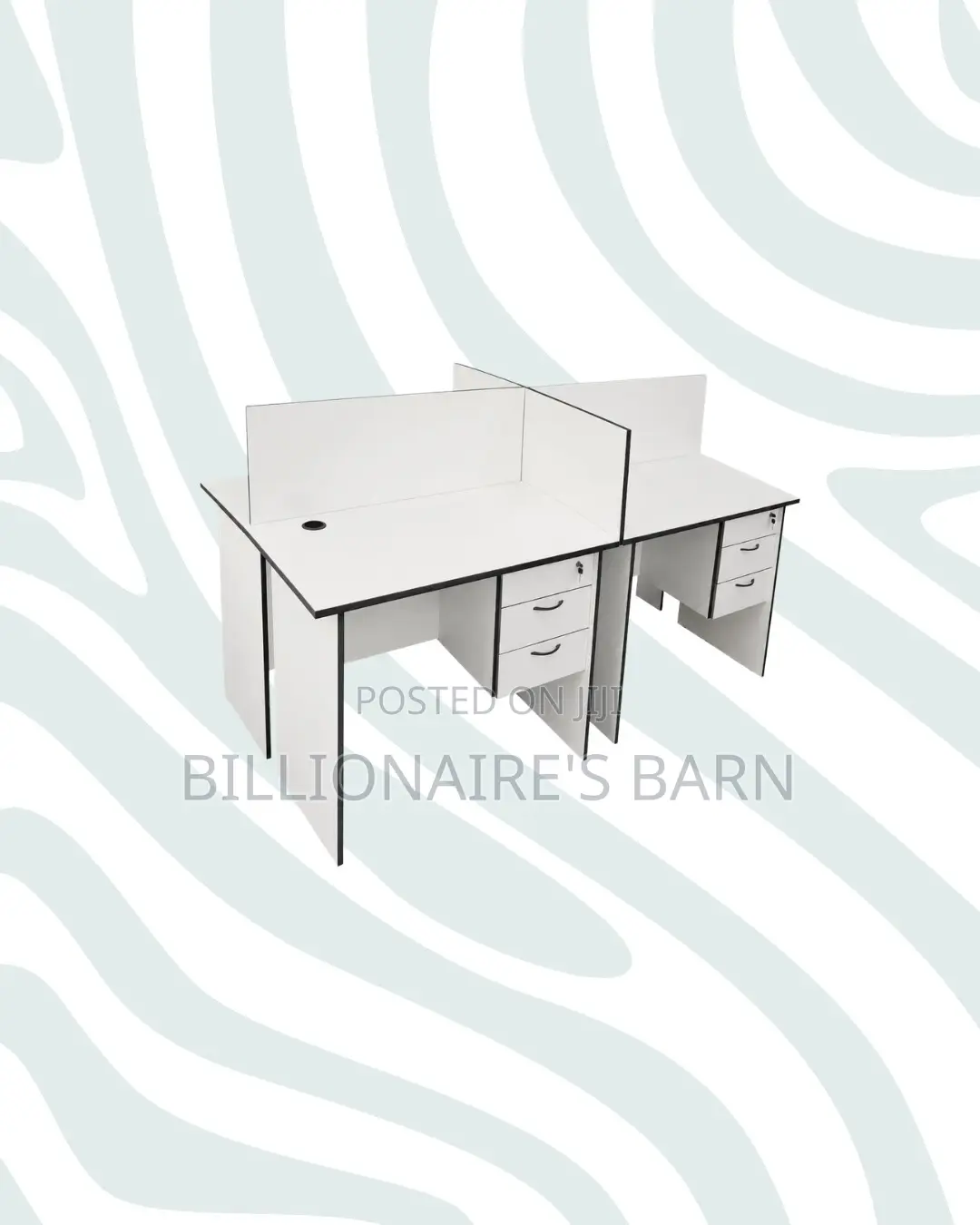 Practical 1.2m 4-Partition Wooden Bullpen Desk for Shared Office Work