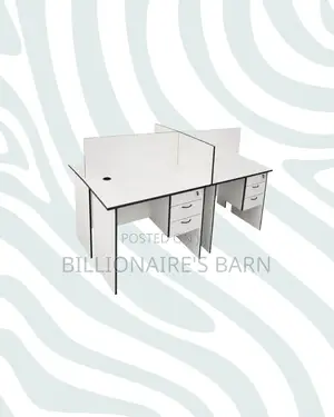 Practical 1.2m 4-Partition Wooden Bullpen Desk for Shared Office Work