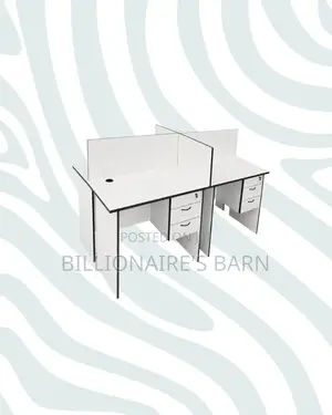 Practical 1.2m 4-Partition Wooden Bullpen Desk for Shared Office Work