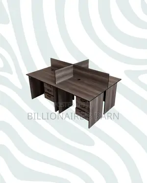 Practical 1.2m Four-Partition Wooden Bullpen Desk for Study Sessions
