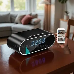 High Durability Wifi Alarm Table Clock Hidden Spy Camera