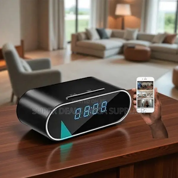 Security Gadget Wifi Alarm Table Clock Hidden Spy Camera