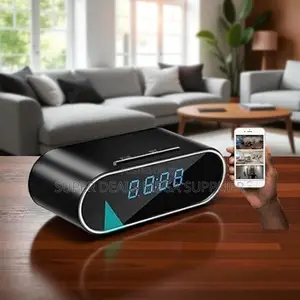Outdoor Security Wifi Alarm Table Clock Hidden Spy Camera