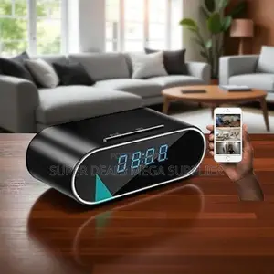 Waterproof Wifi Alarm Table Clock Hidden Spy Camera