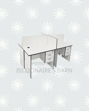 Practical 0.9m 4-Partition Wooden Bullpen Desk for Focused Team Tasks