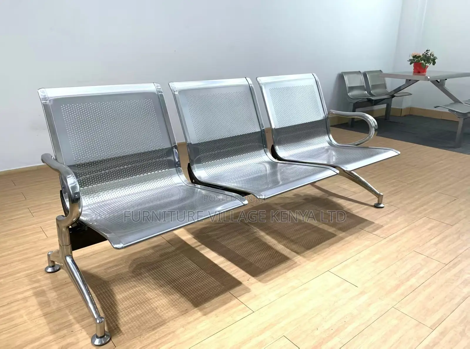 Modern Reception Metal Bench
