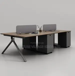 4-Way Collaborative Workstation Desk