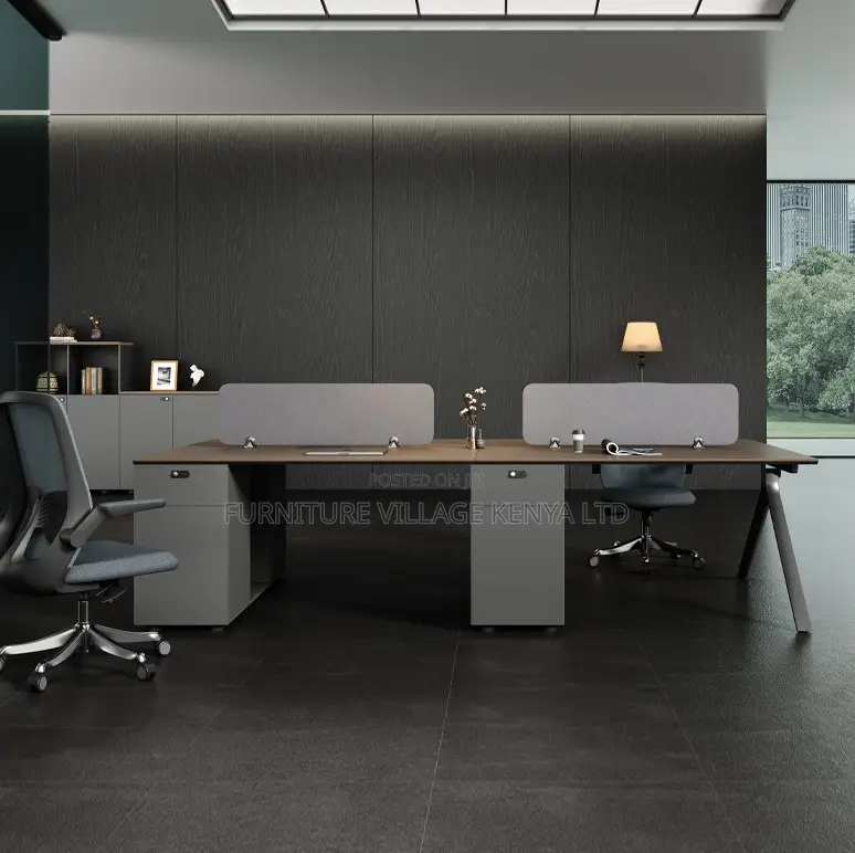 4-Way Collaborative Workstation Desk