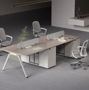 4-Way Collaborative Workstation Desk