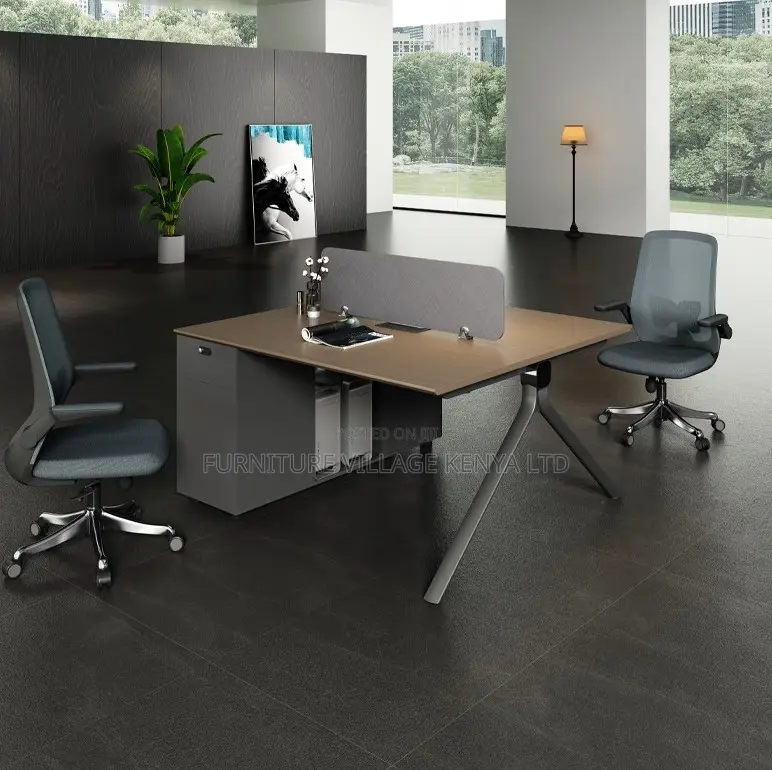 4-Way Collaborative Workstation Desk