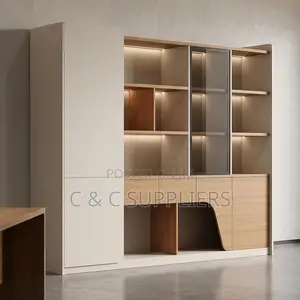 Imported C C Brown Shelving Wall Unit.