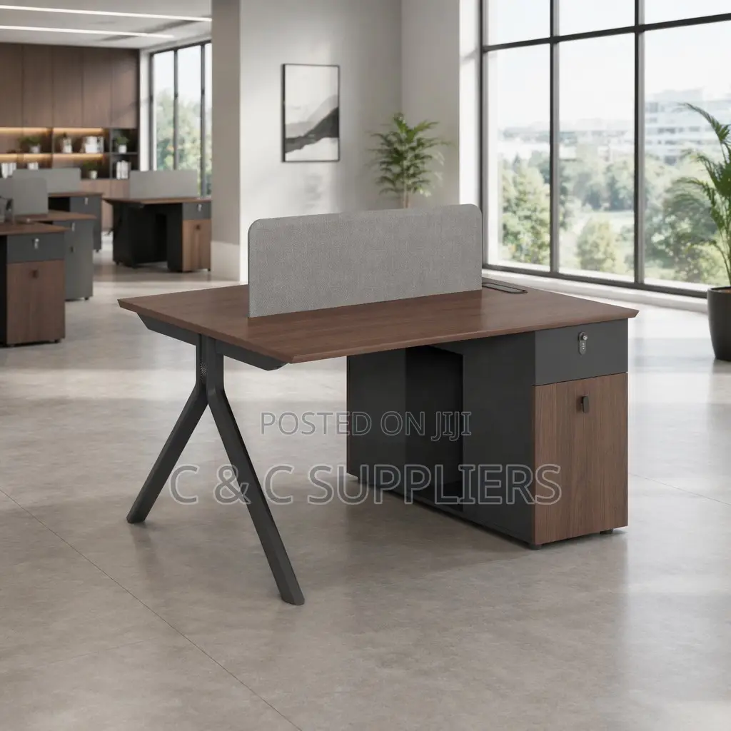 2-People Modern Design Office Staff Desk