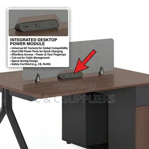 2-People Modern Design Office Staff Desk