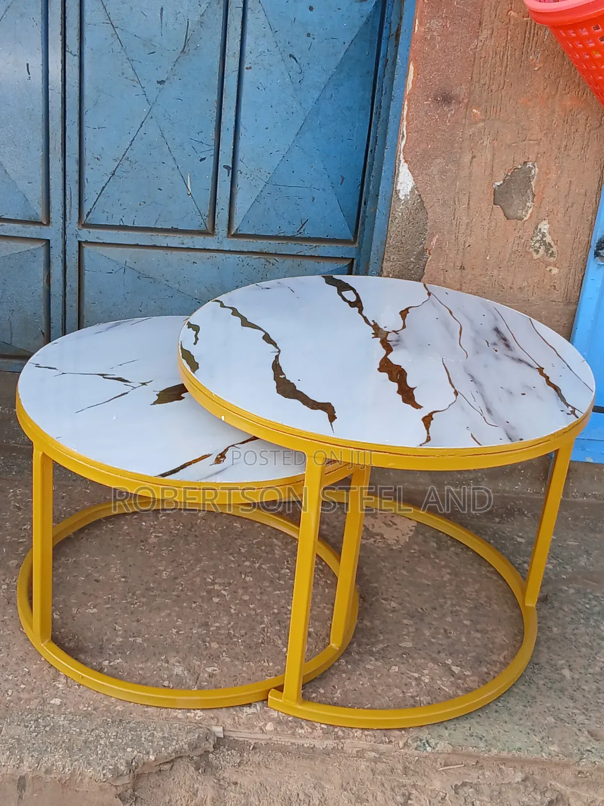 White Gold Marble Top Table