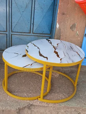 White Gold Marble Top Table