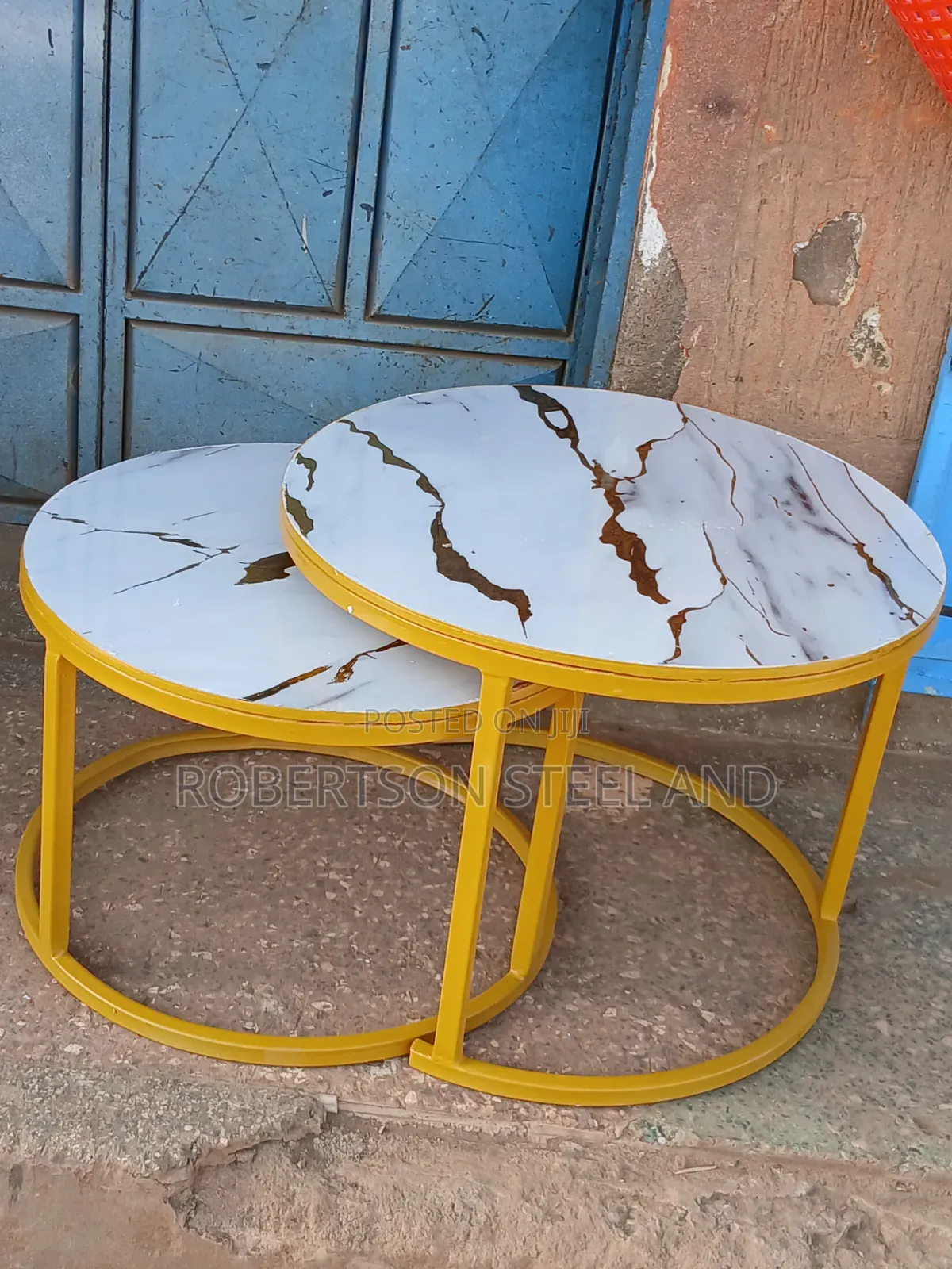 White Gold Marble Top Table