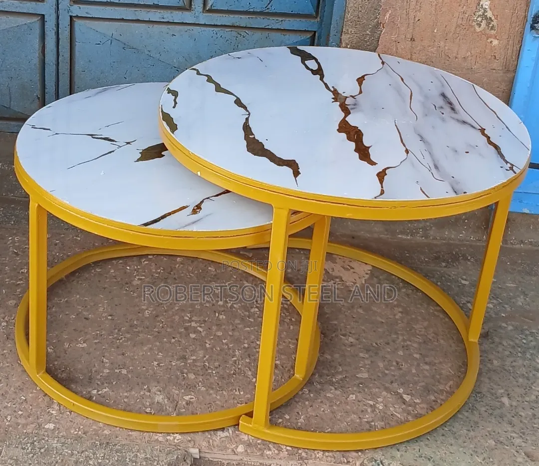 White Gold Marble Top Table