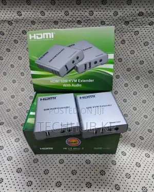 Hdmi KVM Extender 60m Long Distance Video, Usb Audio Transmitter